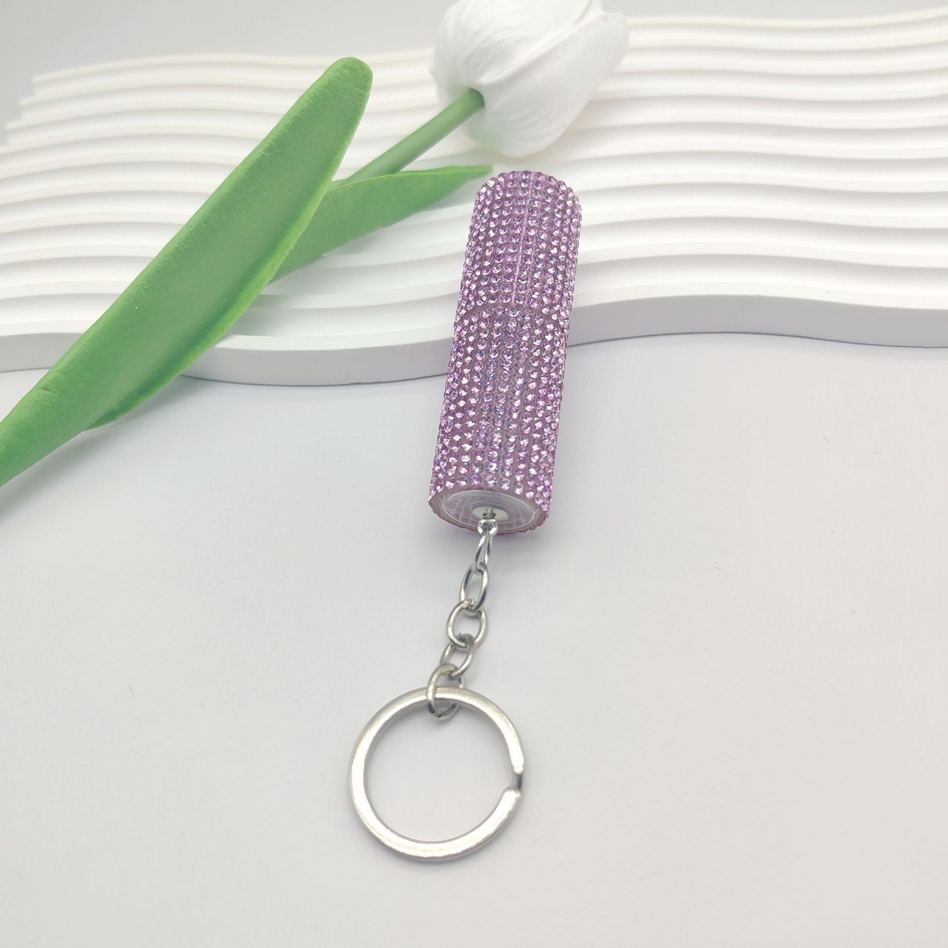 Wholesale Fashion Mini 5ml Diamond Split Perfum Bottle Keychain